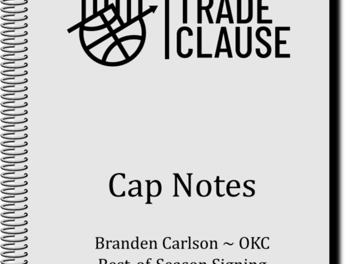 Cap Notes: OKC signs Branden Carlson to Rest-of-Season, Minimum Contract (11/16/2024)