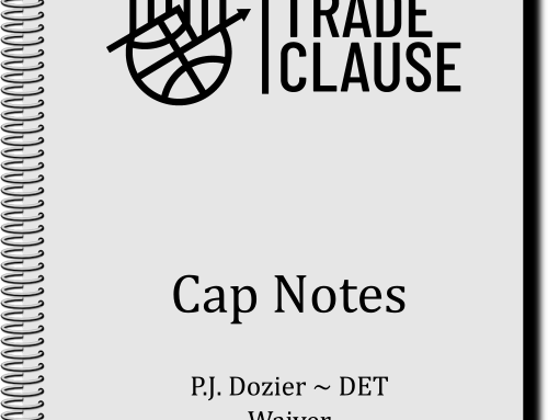 Cap Notes: MIN waives P.J. Dozier, saves $4.9 MM in Tax Liability (12/28/2024)